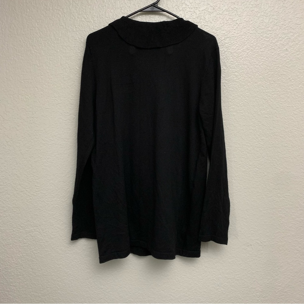 Briggs Women’s Black Scoop Neck Pullover Sweater with Gold Chains Small NWT - Picture 2 of 5
